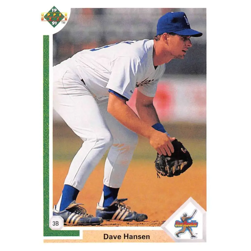 1991 Upper Deck #4 Dave Hansen EX Excellent Los Angeles Dodgers Baseball Card  Image 1
