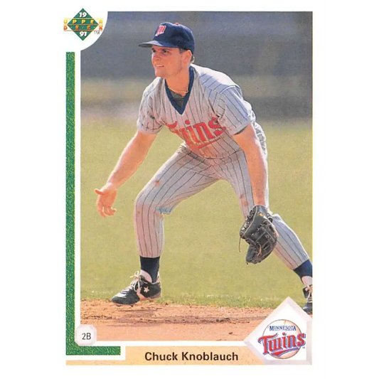1991 Upper Deck #40 Chuck Knoblauch EX Excellent Minnesota Twins Baseball Card  Image 1