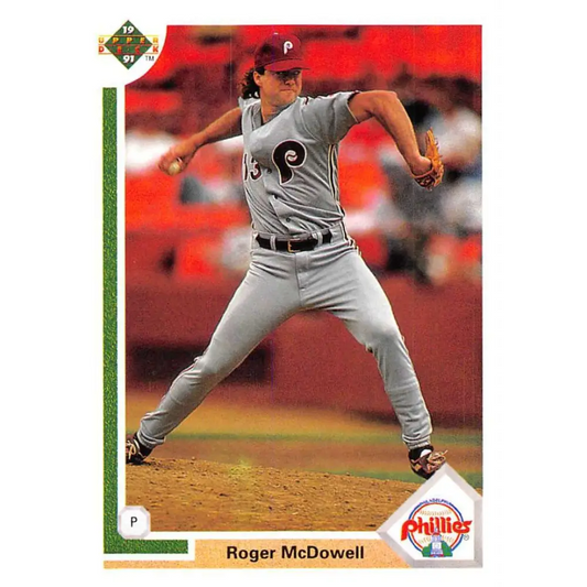 1991 Upper Deck #406 Roger McDowell EX Excellent Philadelphia Phillies Baseball Card  Image 1