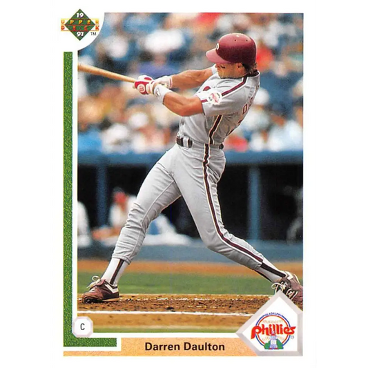 1991 Upper Deck #408 Darren Daulton EX Excellent Philadelphia Phillies Baseball Card  Image 1