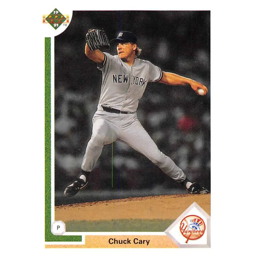 1991 Upper Deck #409 Chuck Cary NM-MT New York Yankees Baseball Card Image 1