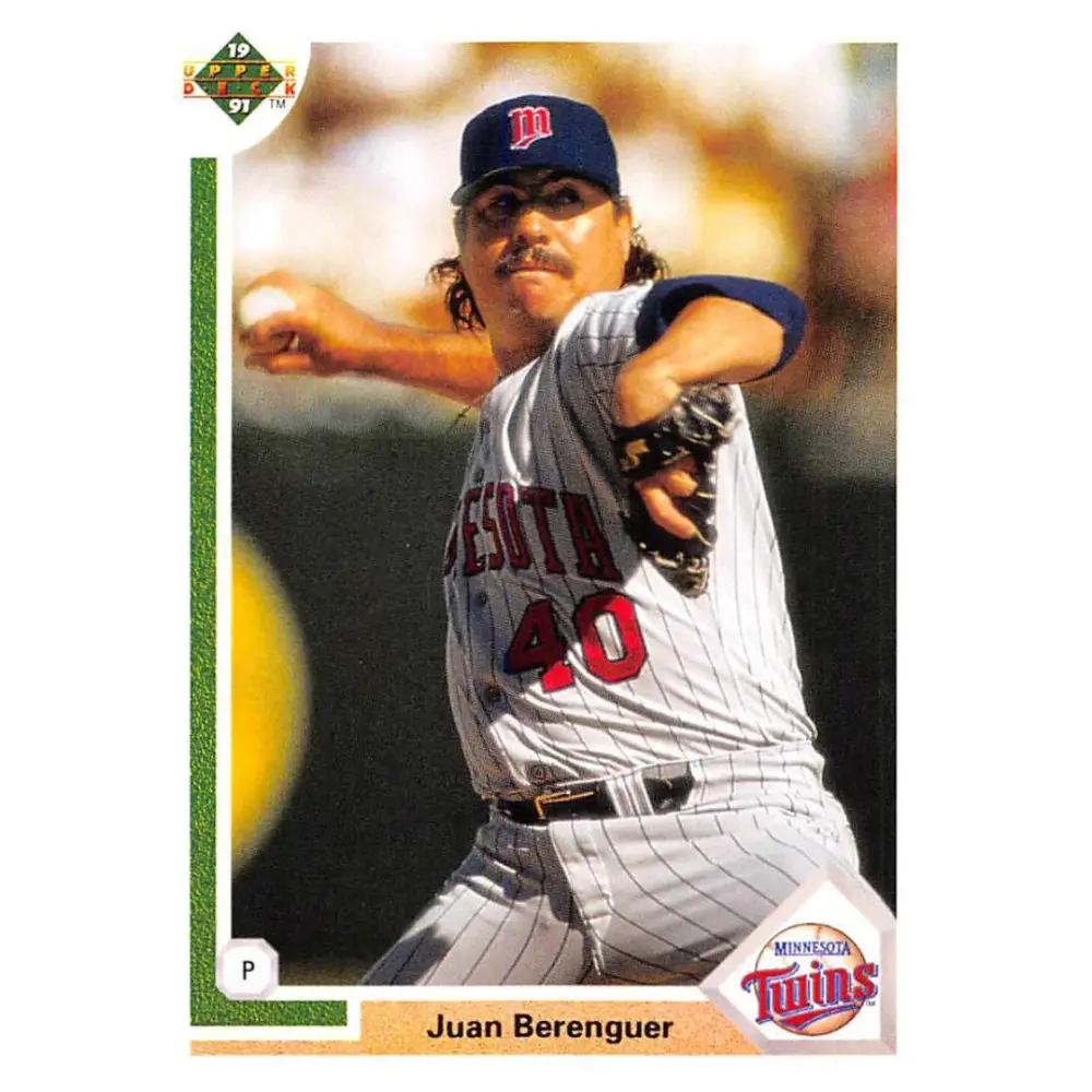 1991 Upper Deck #411 Juan Berenguer NM-MT Minnesota Twins Baseball Card Image 1