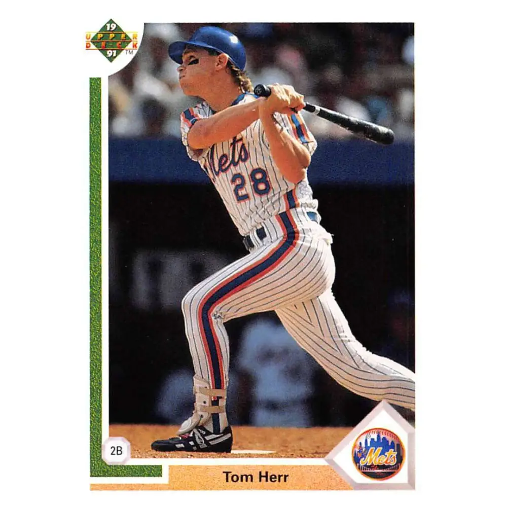 1991 Upper Deck #416 Tom Herr EX Excellent New York Mets Baseball Card  Image 1