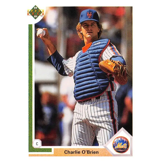 1991 Upper Deck #420 Charlie O'Brien EX Excellent New York Mets Baseball Card  Image 1
