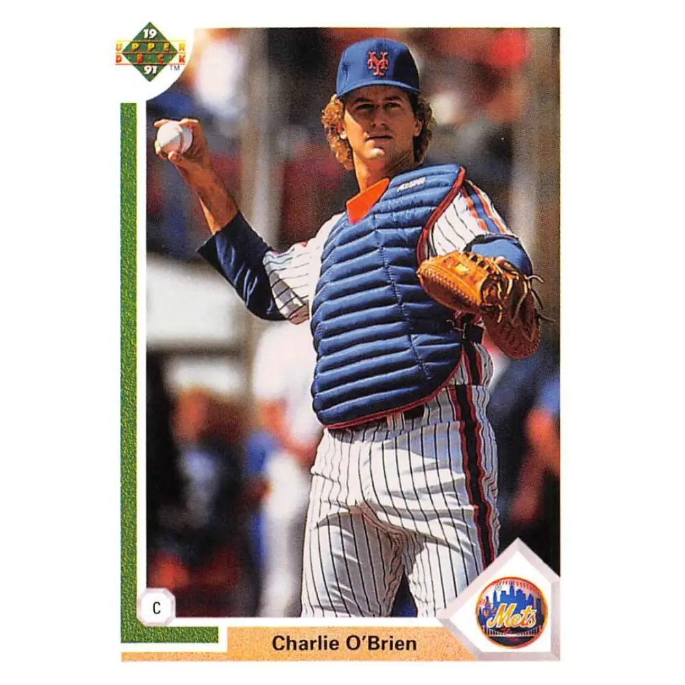 1991 Upper Deck #420 Charlie O'Brien NM-MT New York Mets Baseball Card Image 1