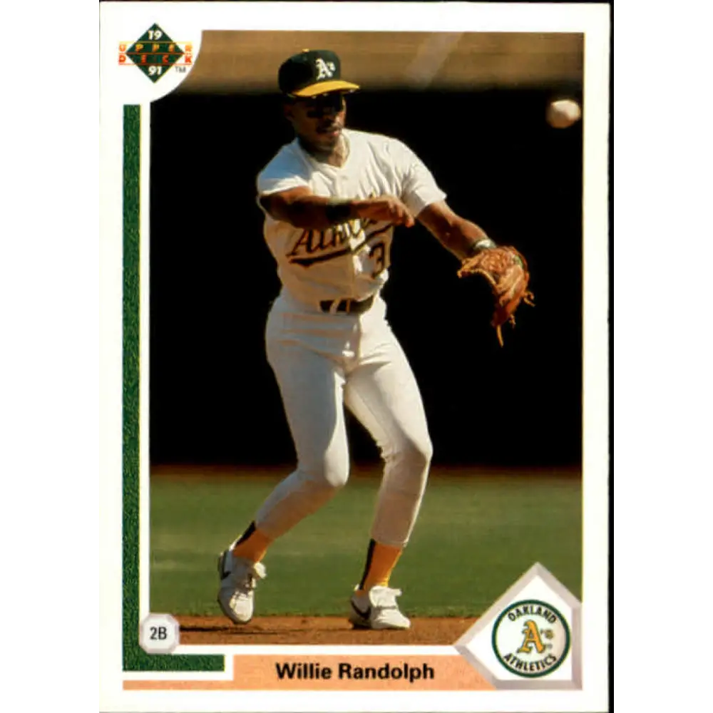 1991 Upper Deck #421 Willie Randolph EX Excellent Oakland Athletics Baseball Card  Image 1