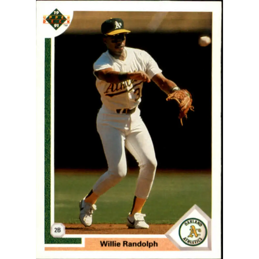 1991 Upper Deck #421 Willie Randolph NM-MT Oakland Athletics Baseball Card Image 1