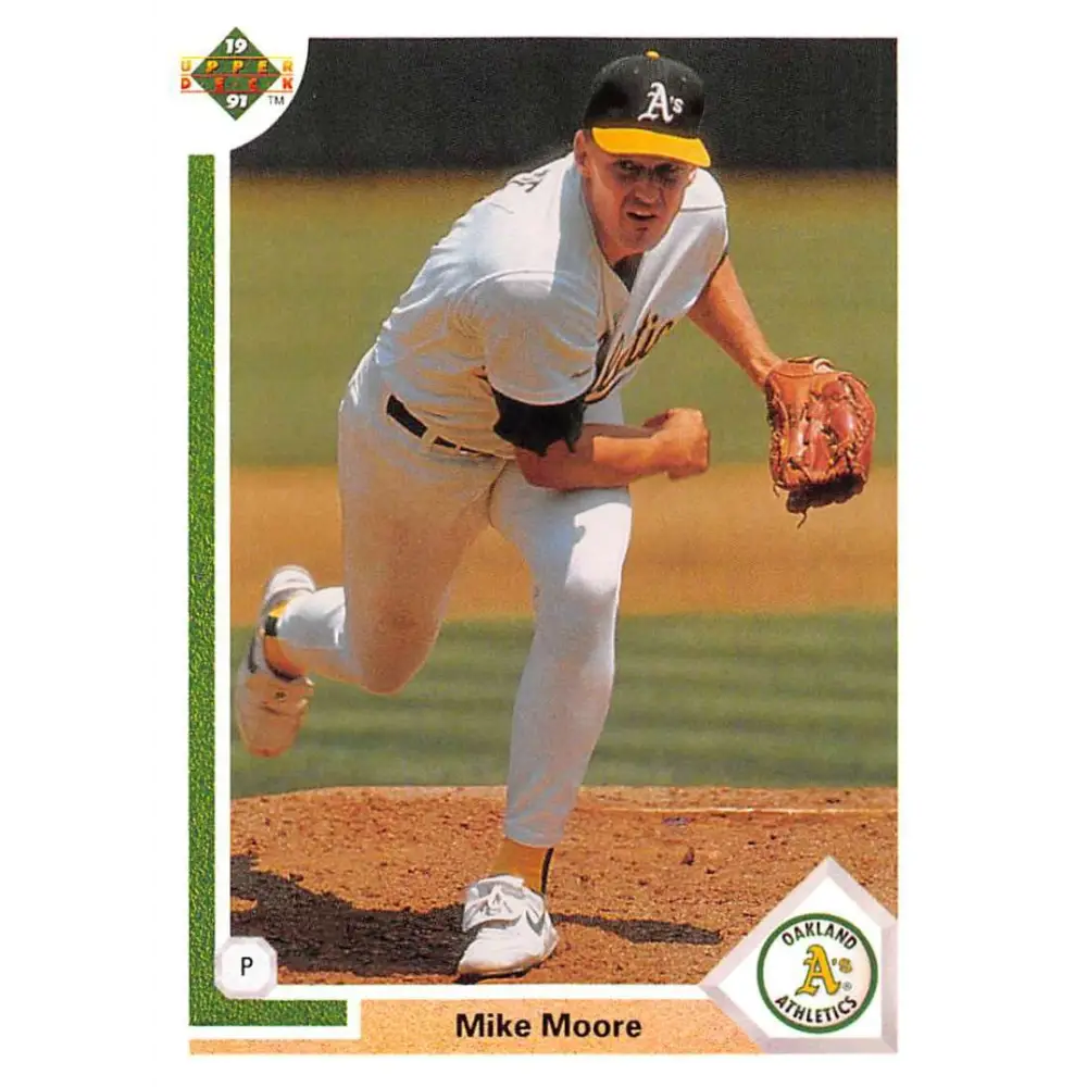 1991 Upper Deck #423 Mike Moore NM-MT Oakland Athletics Baseball Card Image 1