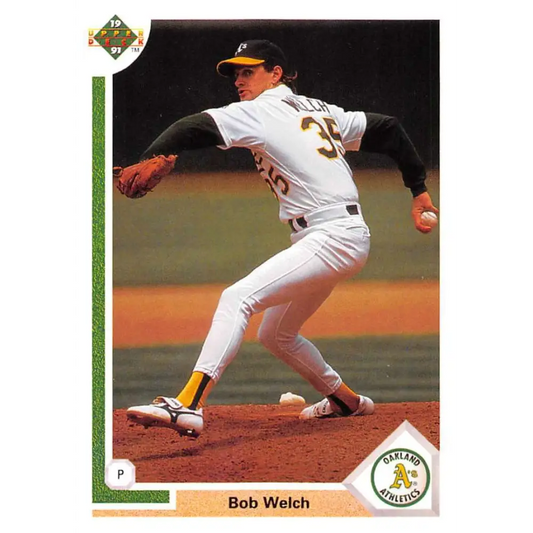 1991 Upper Deck #425 Bob Welch EX Excellent Oakland Athletics Baseball Card  Image 1
