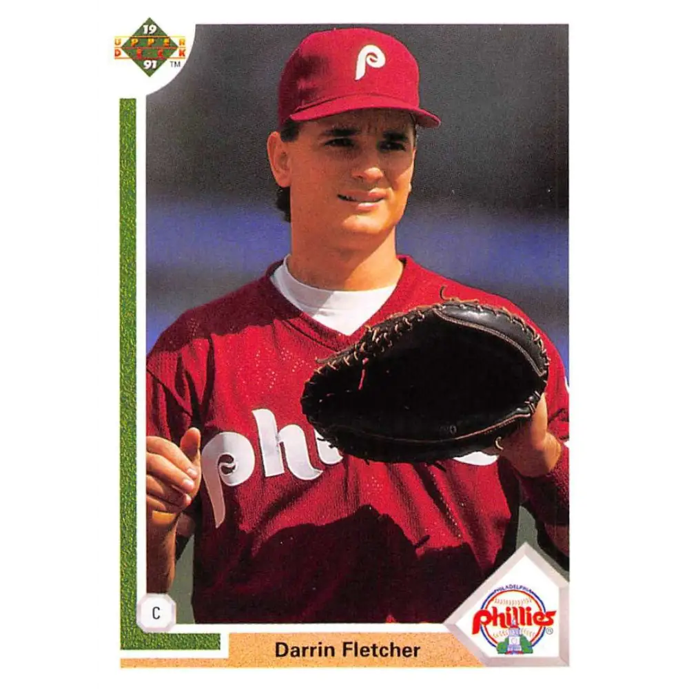 1991 Upper Deck #428 Darrin Fletcher NM-MT Philadelphia Phillies Baseball Card Image 1
