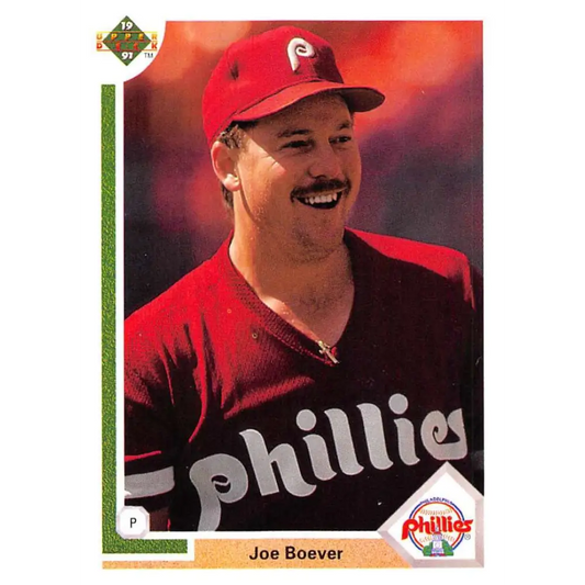 1991 Upper Deck #430 Joe Boever EX Excellent Philadelphia Phillies Baseball Card  Image 1