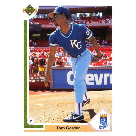 1991 Upper Deck #431 Tom Gordon EX Excellent Kansas City Royals Baseball Card  Image 1