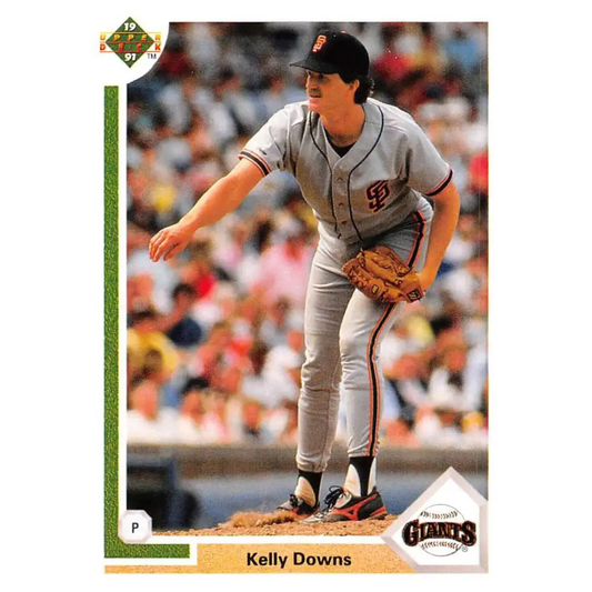 1991 Upper Deck #441 Kelly Downs NM-MT San Francisco Giants Baseball Card Image 1