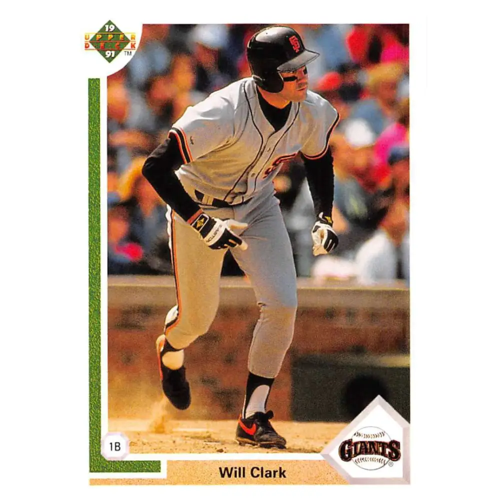 1991 Upper Deck #445 Will Clark EX Excellent San Francisco Giants Baseball Card  Image 1