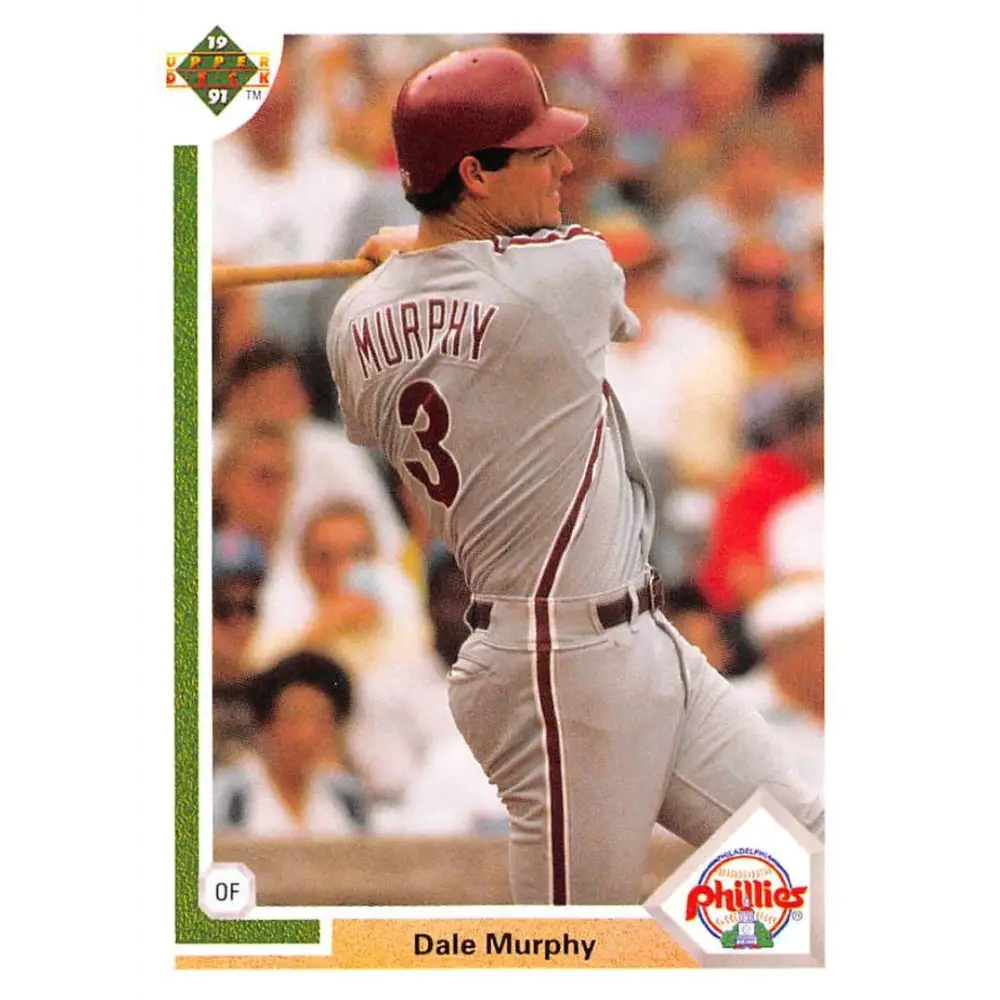 1991 Upper Deck #447 Dale Murphy EX Excellent Philadelphia Phillies Baseball Card  Image 1