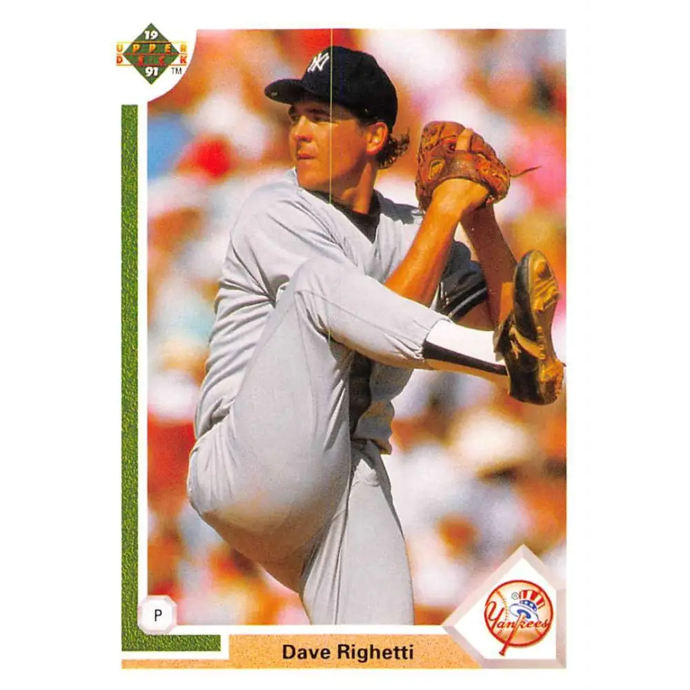 1991 Upper Deck #448 Dave Righetti NM-MT New York Yankees Baseball Card Image 1