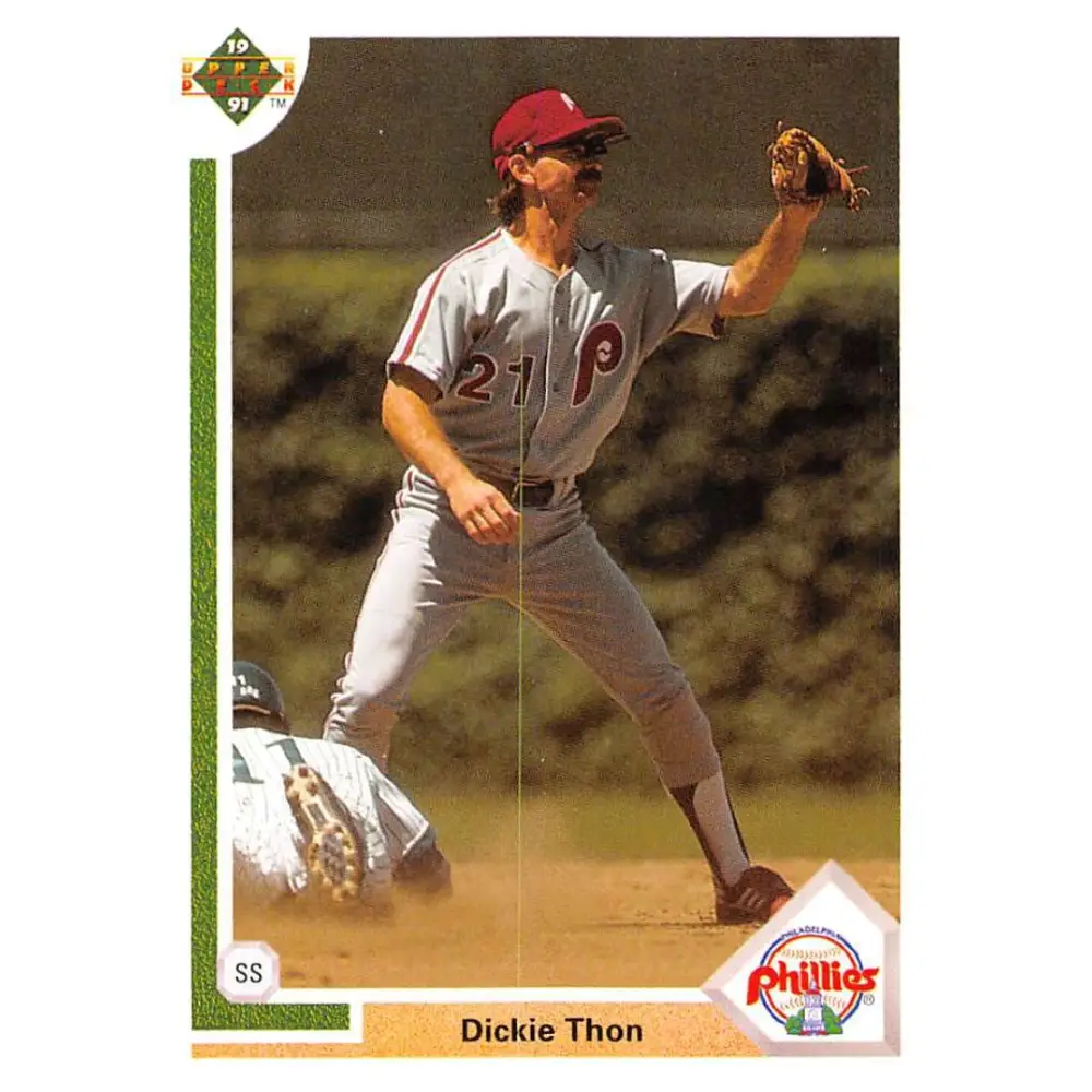 1991 Upper Deck #449 Dickie Thon NM-MT Philadelphia Phillies Baseball Card Image 1