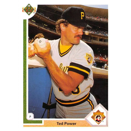 1991 Upper Deck #450 Ted Power EX Excellent Pittsburgh Pirates Baseball Card  Image 1