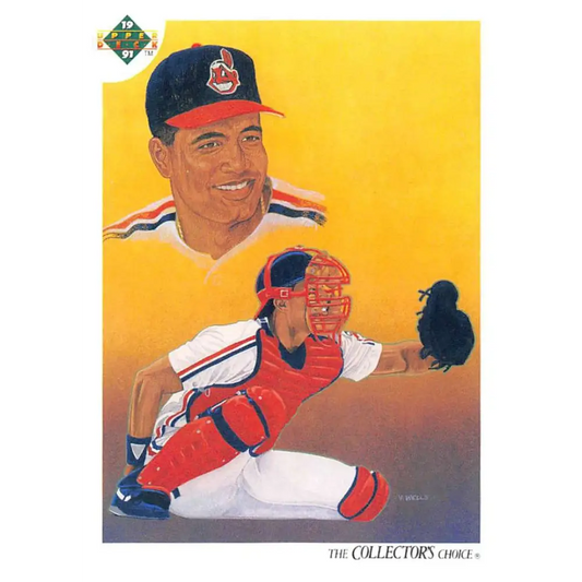 1991 Upper Deck #46 Sandy Alomar Jr. TC NM-MT Cleveland Indians Baseball Card Image 1