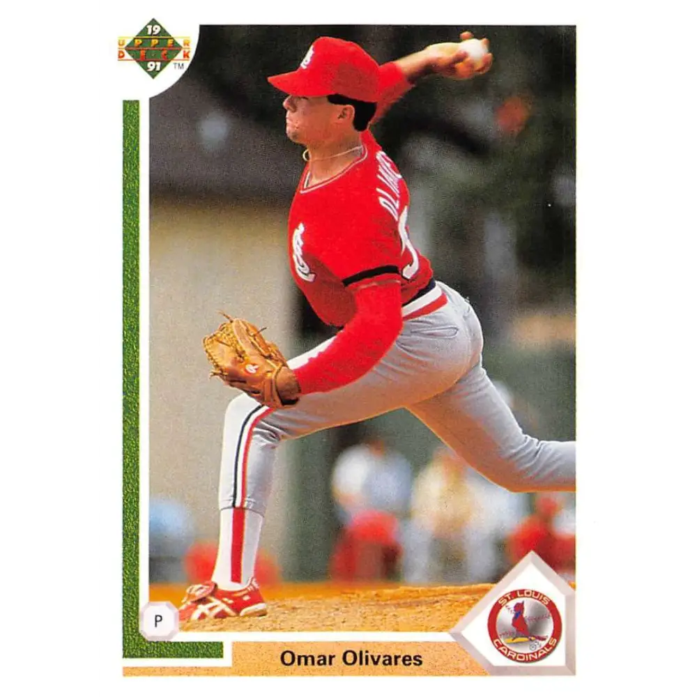 1991 Upper Deck #463 Omar Olivares NM-MT RC Rookie St. Louis Cardinals Baseball Card Image 1