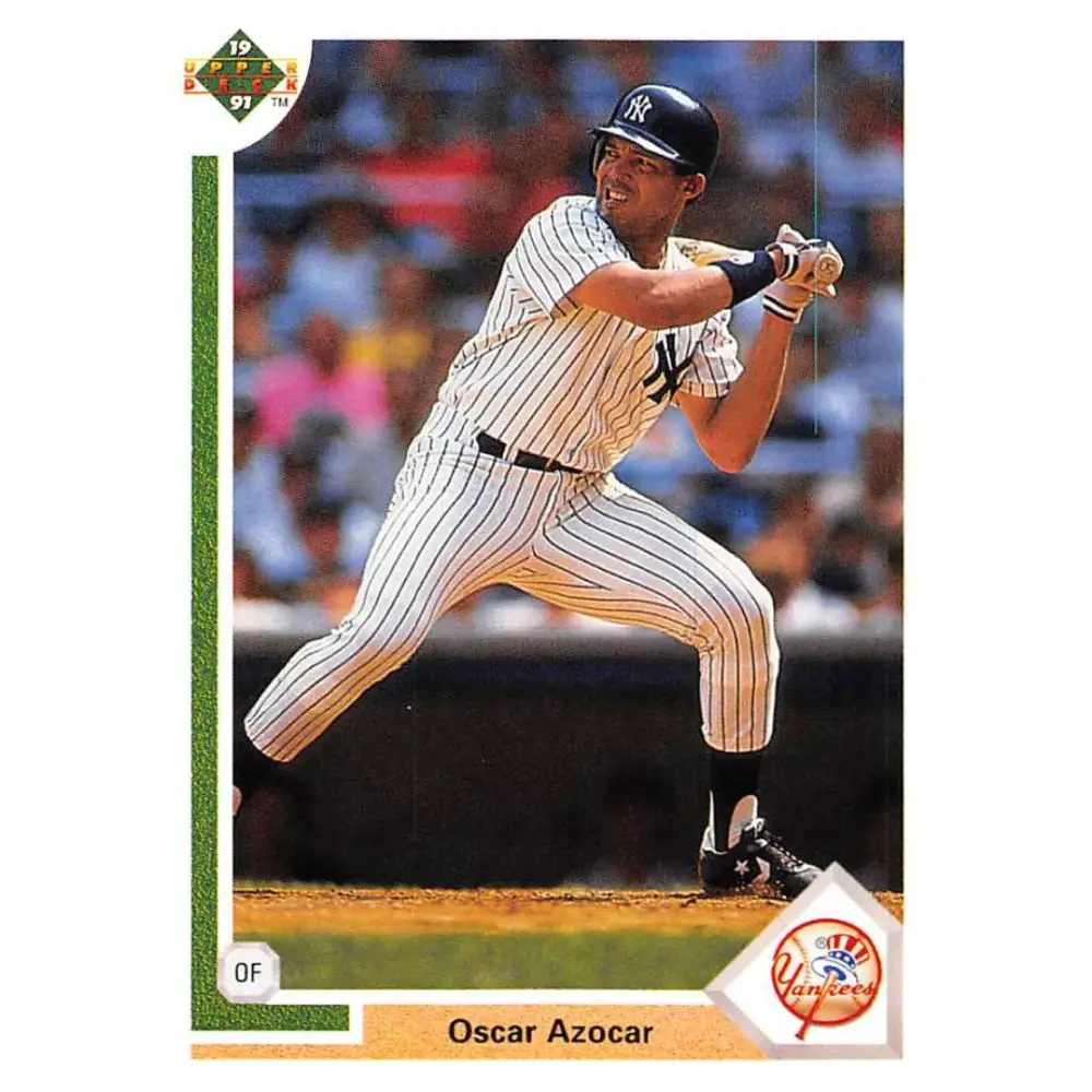 1991 Upper Deck #464 Oscar Azocar NM-MT New York Yankees Baseball Card Image 1