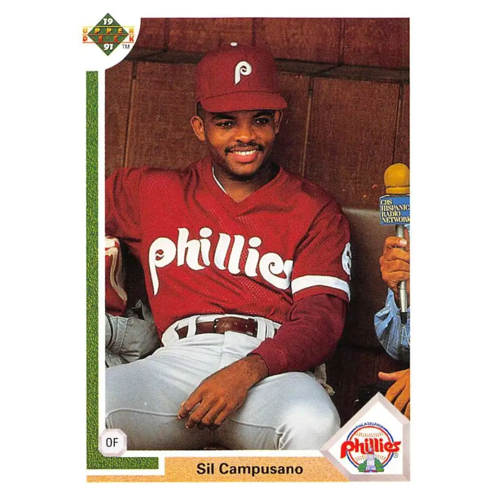 1991 Upper Deck #469 Sil Campusano EX Excellent Philadelphia Phillies Baseball Card  Image 1
