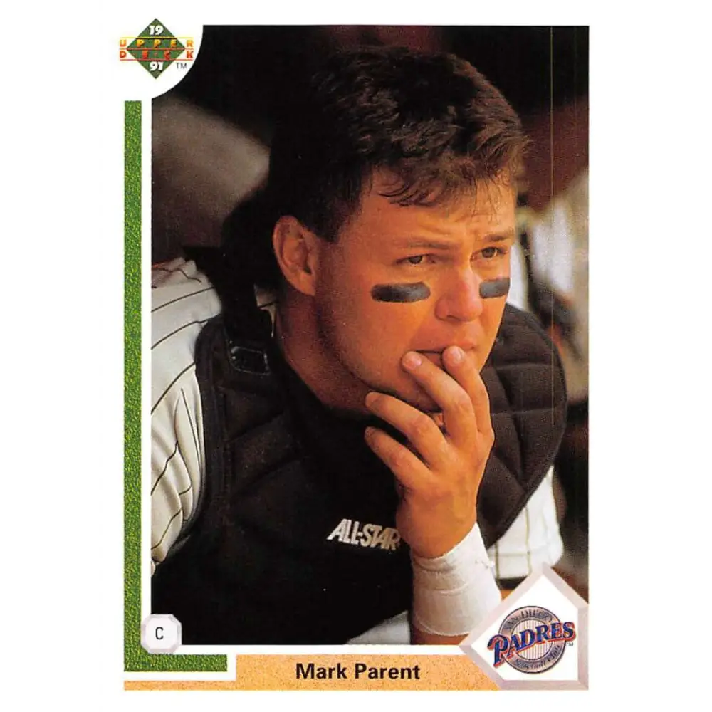 1991 Upper Deck #470 Mark Parent EX Excellent San Diego Padres Baseball Card  Image 1