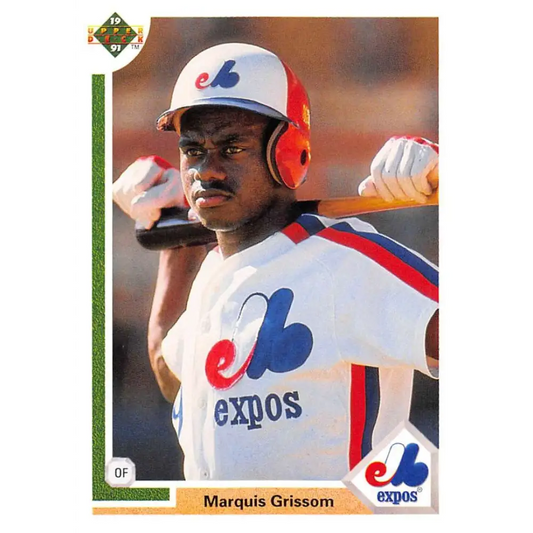 1991 Upper Deck #477 Marquis Grissom NM-MT Montreal Expos Baseball Card Image 1