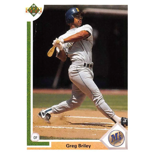 1991 Upper Deck #479 Greg Briley EX Excellent Seattle Mariners Baseball Card  Image 1