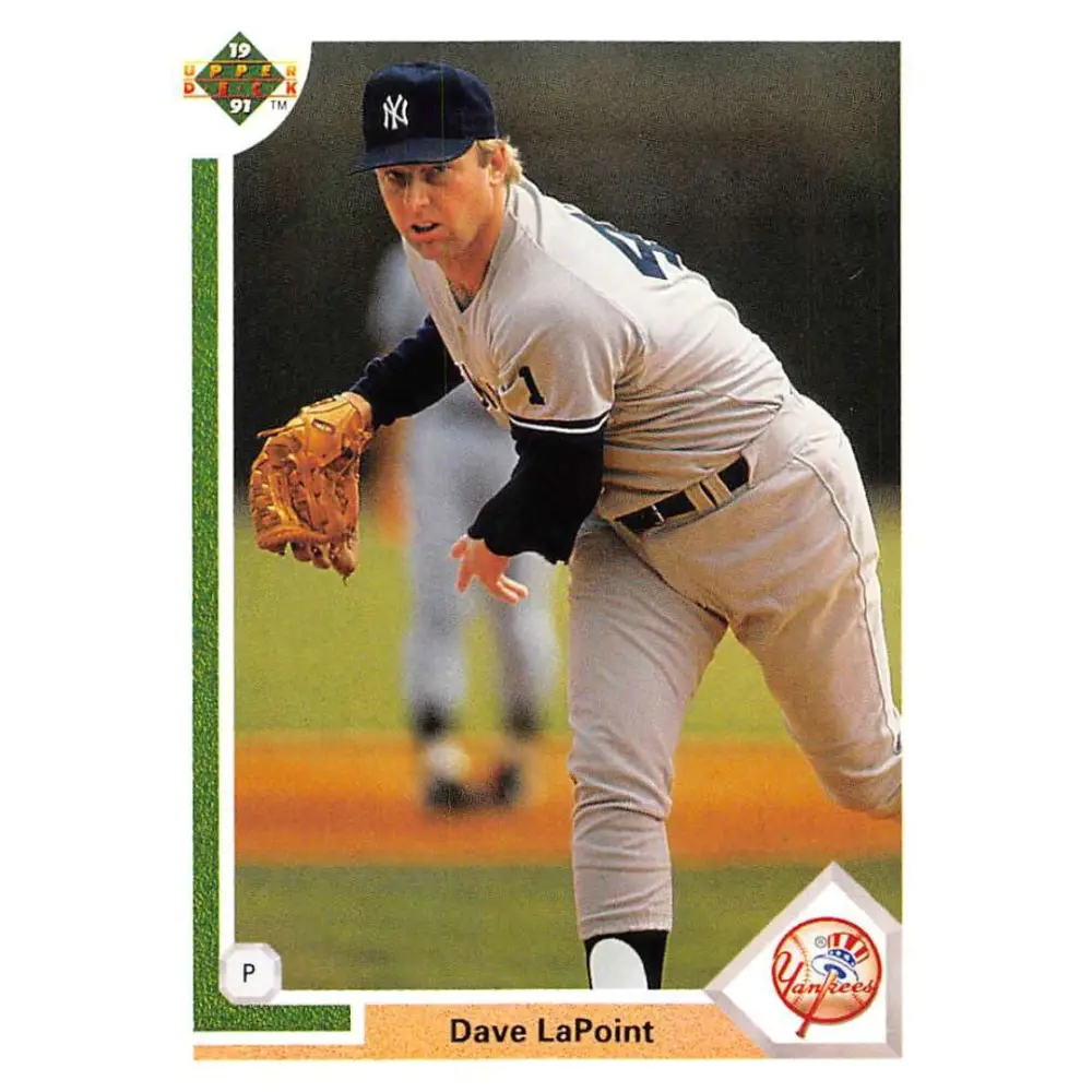 1991 Upper Deck #483 Dave LaPoint EX Excellent New York Yankees Baseball Card  Image 1