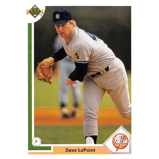 1991 Upper Deck #483 Dave LaPoint NM-MT New York Yankees Baseball Card Image 1