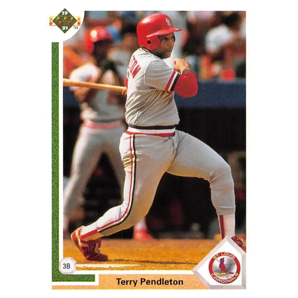 1991 Upper Deck #484 Terry Pendleton EX Excellent St. Louis Cardinals Baseball Card  Image 1