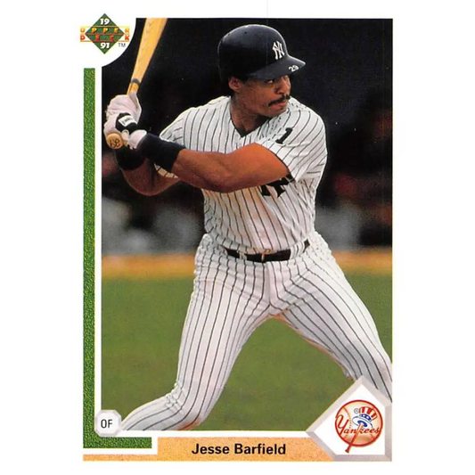 1991 Upper Deck #485 Jesse Barfield EX Excellent New York Yankees Baseball Card  Image 1