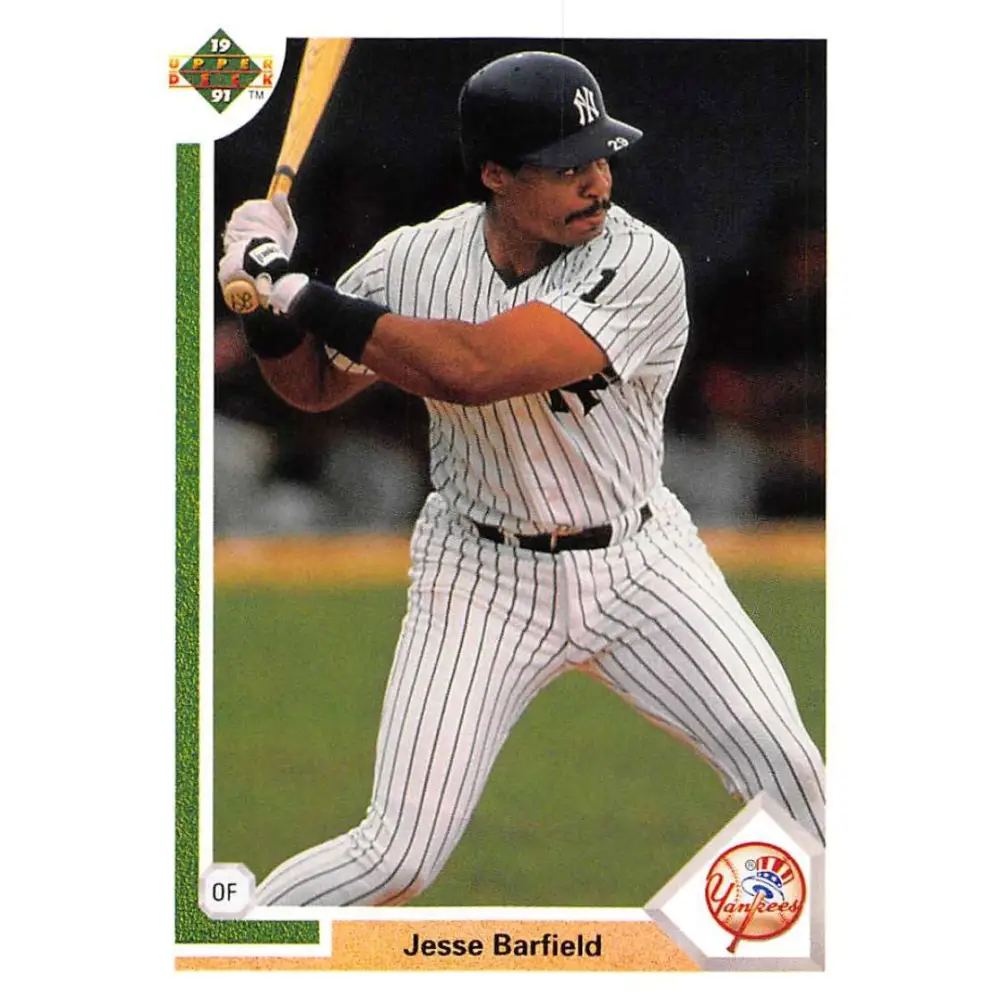 1991 Upper Deck #485 Jesse Barfield NM-MT New York Yankees Baseball Card Image 1
