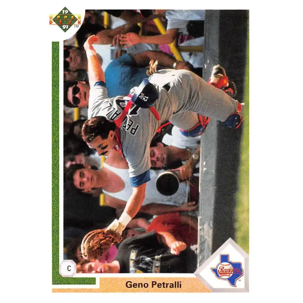 1991 Upper Deck #492 Geno Petralli EX Excellent Texas Rangers Baseball Card  Image 1