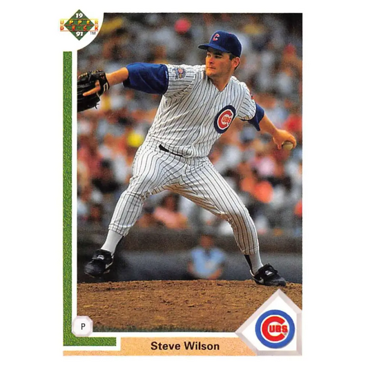 1991 Upper Deck #493 Steve Wilson EX Excellent Chicago Cubs Baseball Card  Image 1