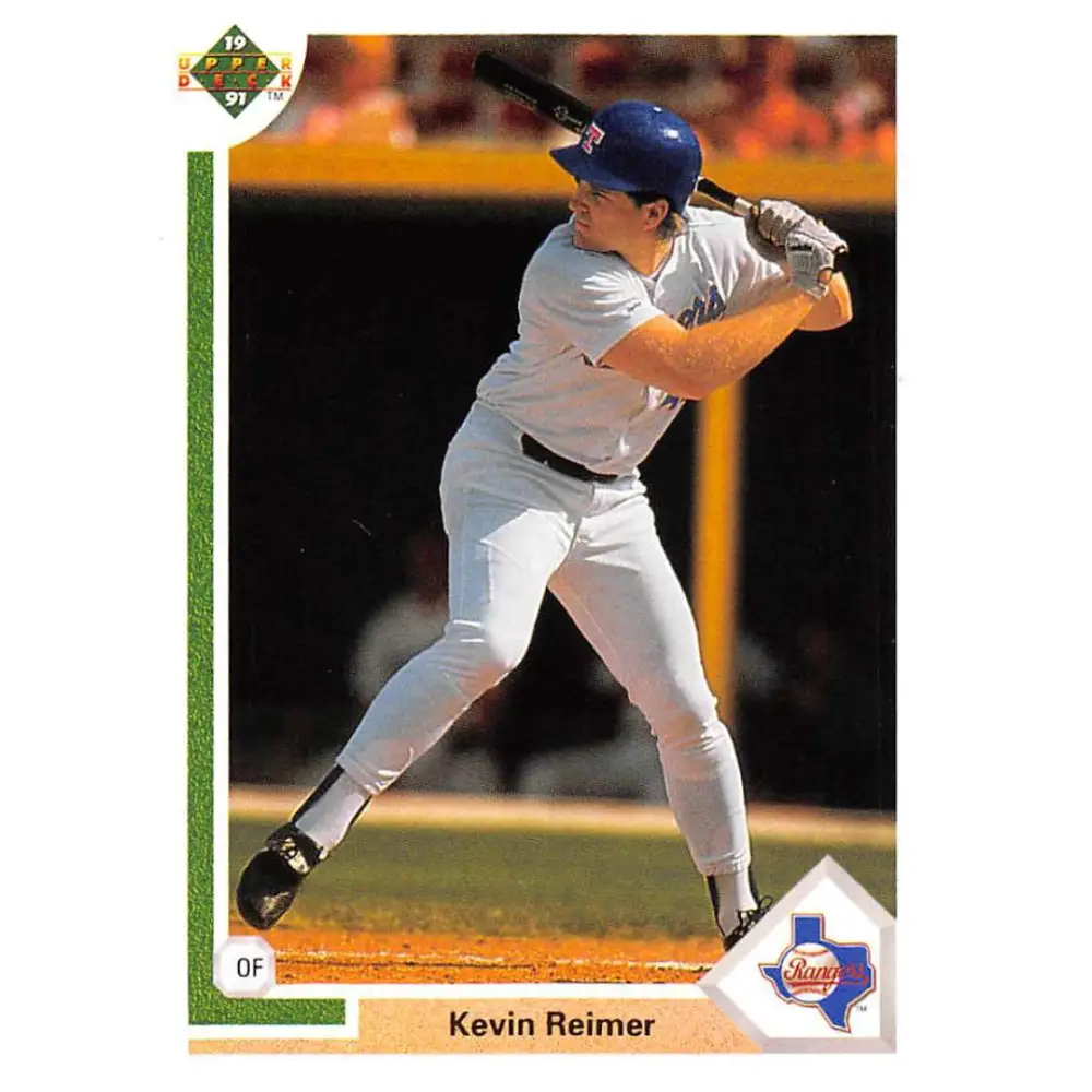 1991 Upper Deck #494 Kevin Reimer NM-MT Texas Rangers Baseball Card Image 1