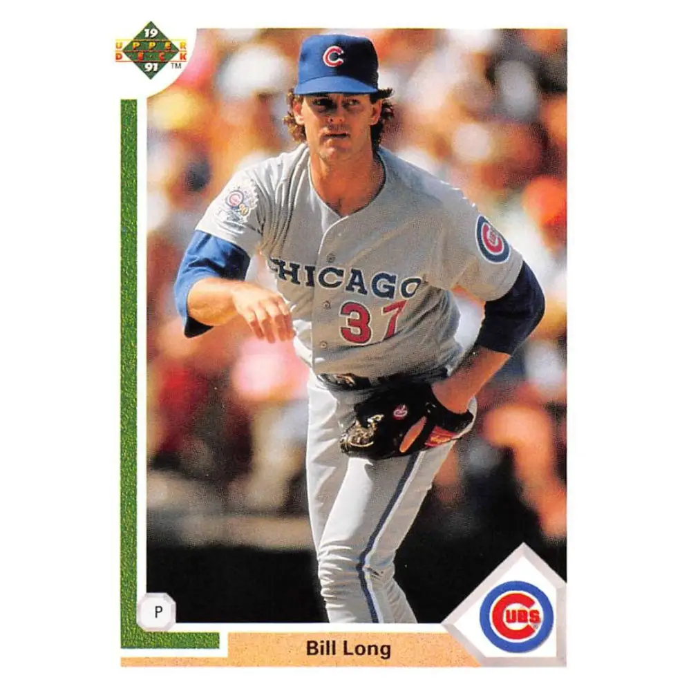 1991 Upper Deck #495 Bill Long EX Excellent Chicago Cubs Baseball Card  Image 1