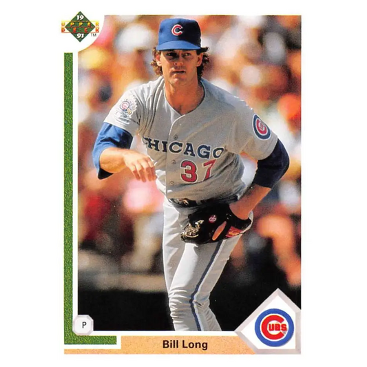 1991 Upper Deck #495 Bill Long EX Excellent Chicago Cubs Baseball Card  Image 1