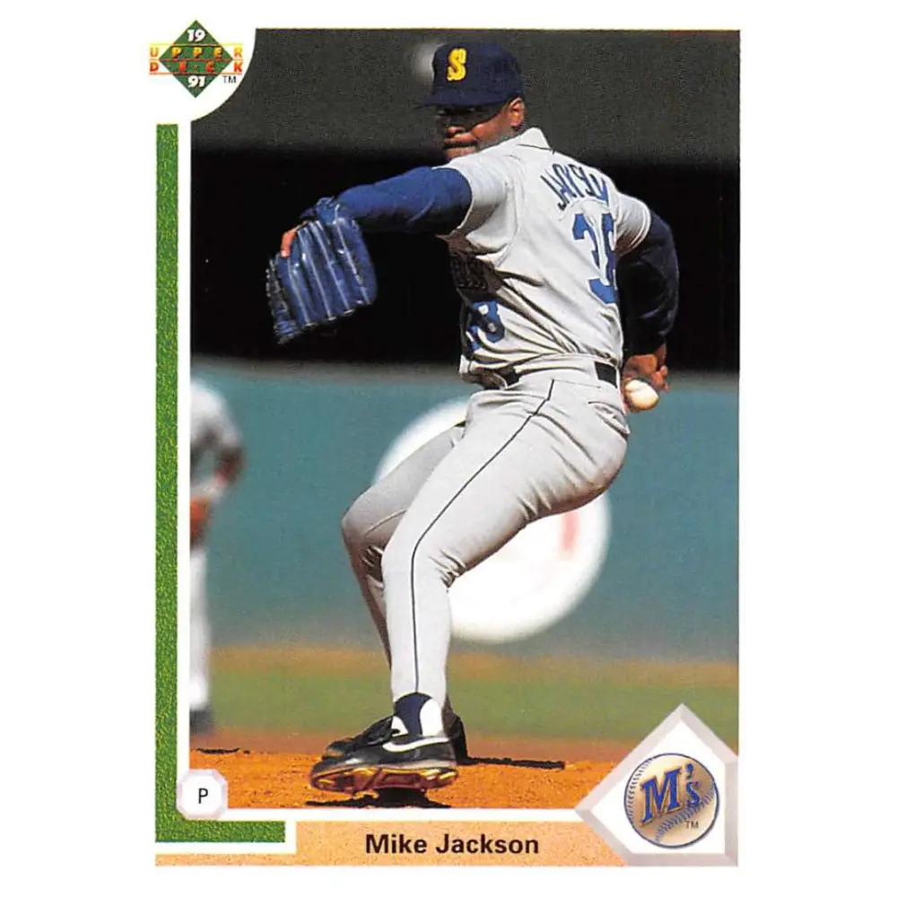1991 Upper Deck #496 Mike Jackson EX Excellent Seattle Mariners Baseball Card  Image 1