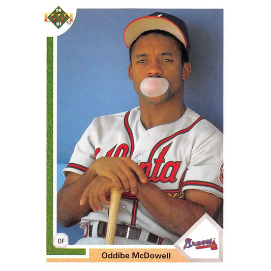 1991 Upper Deck #497 Oddibe McDowell EX Excellent Atlanta Braves Baseball Card  Image 1