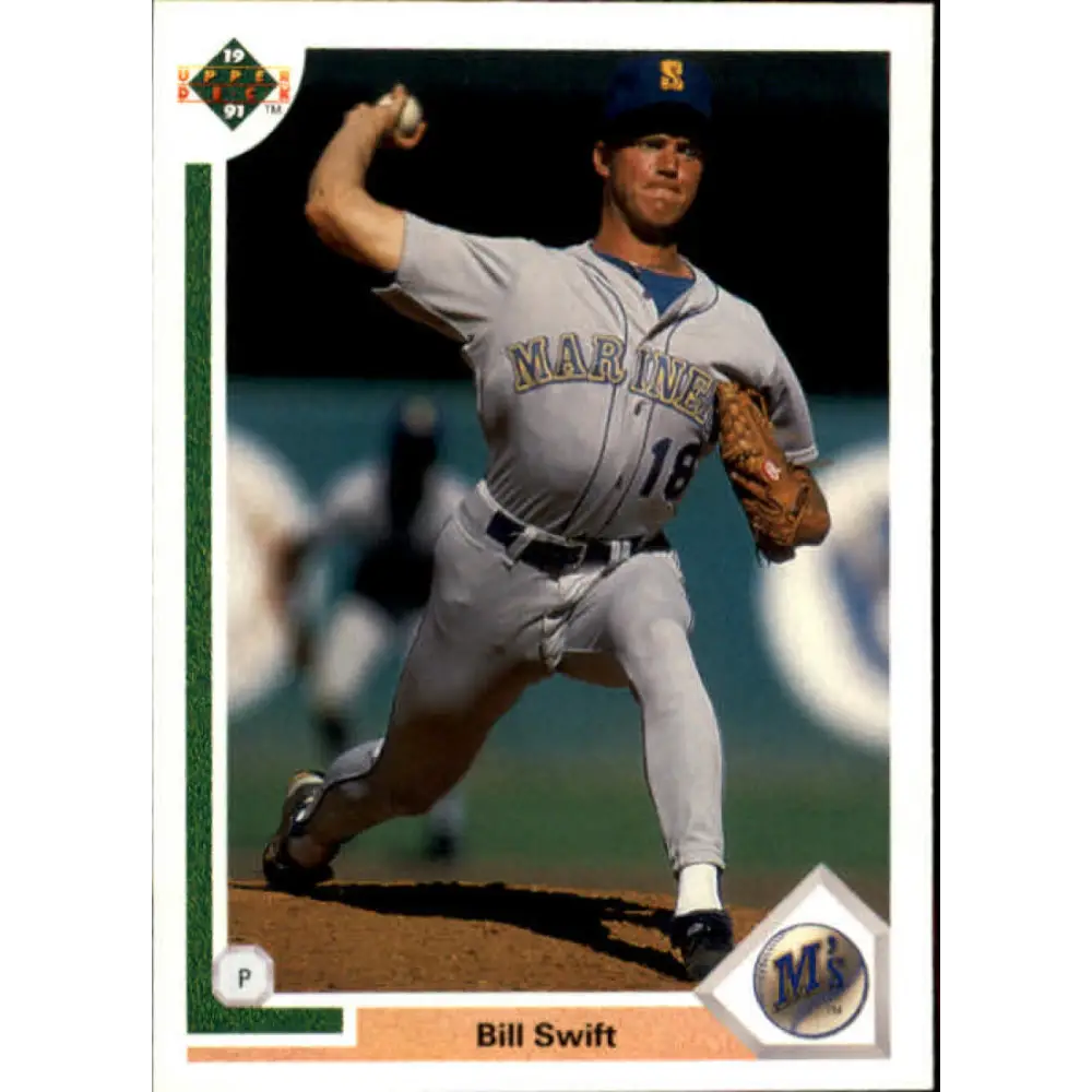 1991 Upper Deck #498 Bill Swift NM-MT Seattle Mariners Baseball Card Image 1