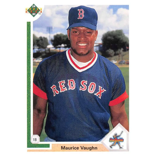 1991 Upper Deck #5 Mo Vaughn EX Excellent Boston Red Sox Baseball Card  Image 1