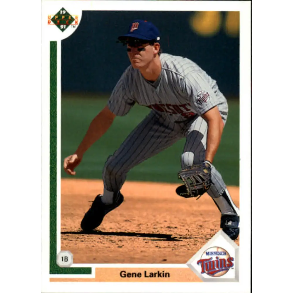 1991 Upper Deck #501 Gene Larkin NM-MT Minnesota Twins Baseball Card Image 1
