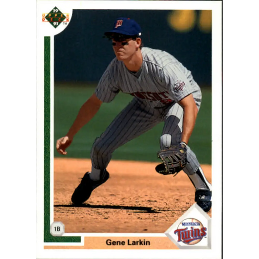 1991 Upper Deck #501 Gene Larkin NM-MT Minnesota Twins Baseball Card Image 1