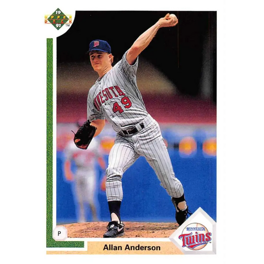 1991 Upper Deck #503 Allan Anderson EX Excellent Minnesota Twins Baseball Card  Image 1