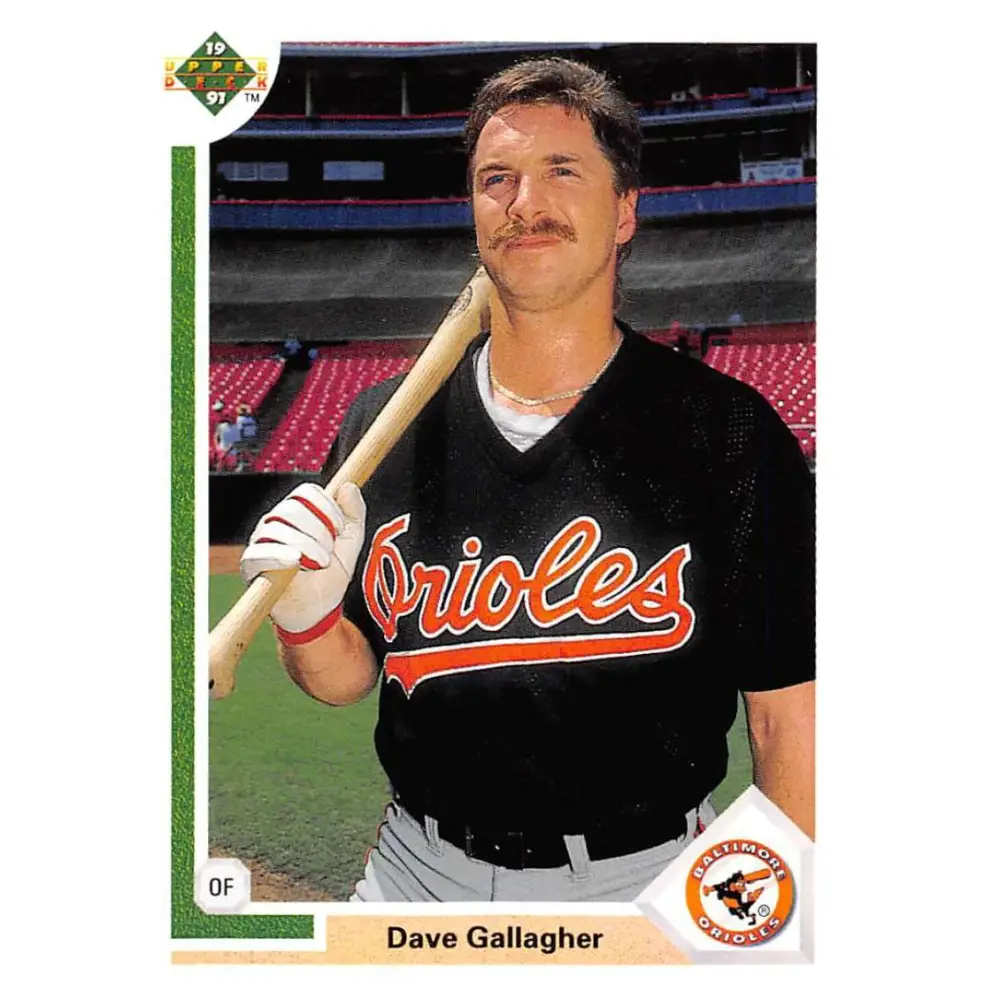 1991 Upper Deck #508 Dave Gallagher EX Excellent Baltimore Orioles Baseball Card  Image 1