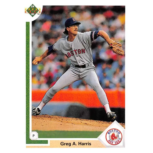 1991 Upper Deck #509 Greg Harris NM-MT Boston Red Sox Baseball Card Image 1