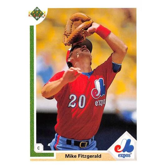 1991 Upper Deck #516 Mike Fitzgerald NM-MT Montreal Expos Baseball Card Image 1