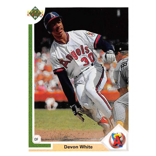 1991 Upper Deck #517 Devon White EX Excellent California Angels Baseball Card  Image 1